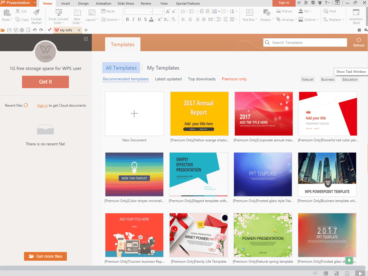 Tre alternative gratuite a Microsoft Office 15 presentation WPS