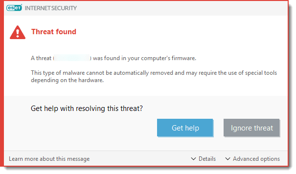 Recensione ESET Internet Security 11 15 v11 uefi detection EIS1