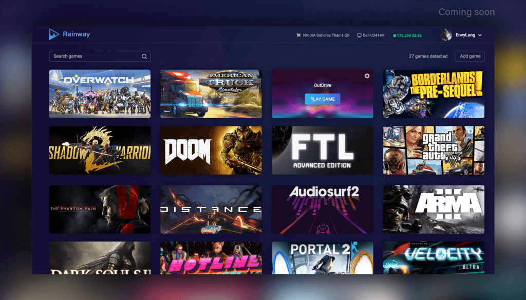 Il futuro del gaming sarà Rainway? 10 client presentation