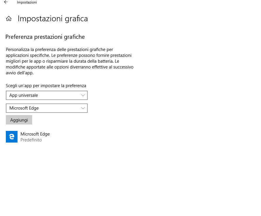 Come forzare Microsoft Edge (e non solo) ad usare la GPU migliore 12 Come forzare Microsoft Edge (e non solo) ad usare la GPU migliore