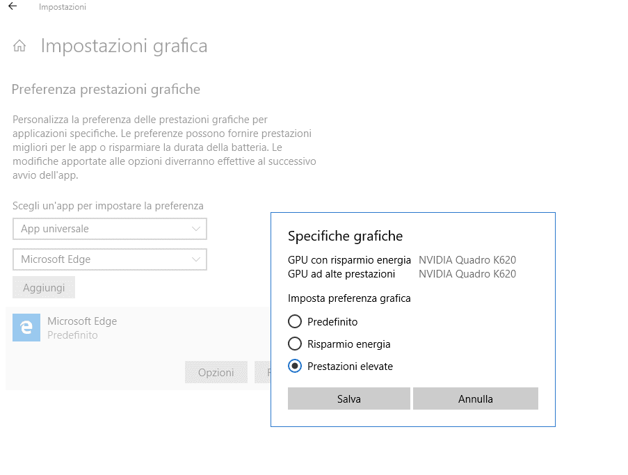 Come forzare Microsoft Edge (e non solo) ad usare la GPU migliore 13 Come forzare Microsoft Edge (e non solo) ad usare la GPU migliore
