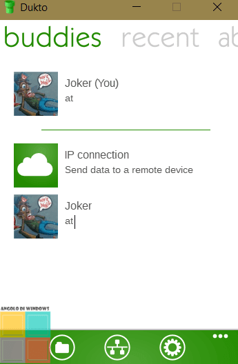 Dukto: condividere file con un click! 14 duktohomefl