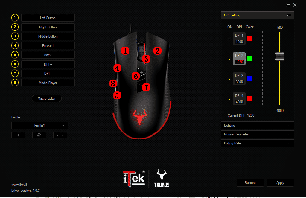 La serie Taurus di iTek pensata per i videogiocatori 17 mouse