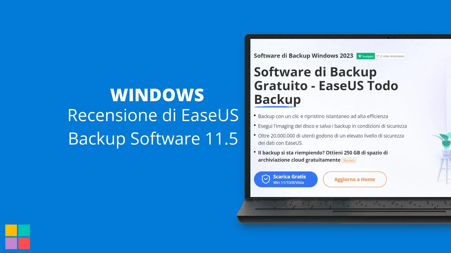 Recensione di EaseUS Backup Software 11.5