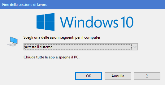 Come impedire la riapertura dei programmi al riavvio 9 Finestra arresta il sistema