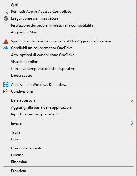 Come aggiungere un app all'accesso alle cartelle controllato dal contextmenu 14