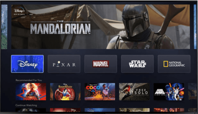 Disney +: tutto quello che c'è da sapere 14 Schermata principale Disney +