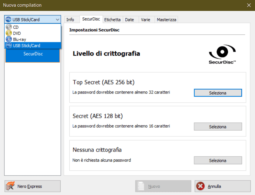 Recensione Nero Platinum 2021: una suite completa adatta a tutti 22 Crezione di supporti con SecurDisc