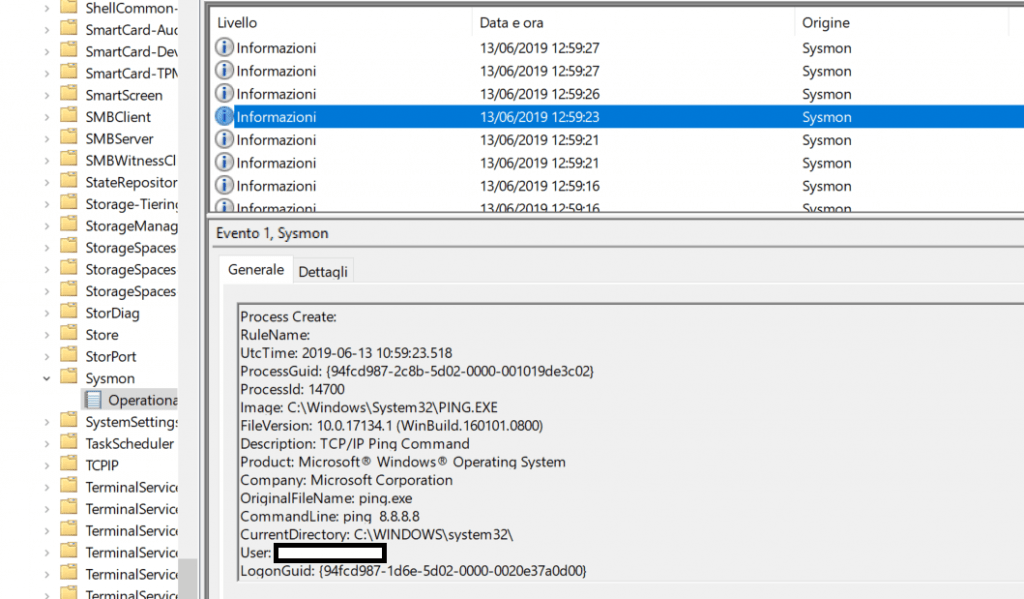 Sysmon: le richieste DNS ora indicheranno anche il processo sorgente 13 Processo sorgente e IP di destinazione
