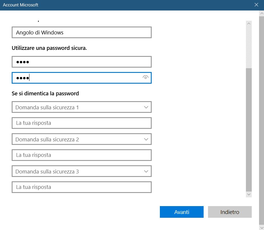 Come rimuovere le domande di sicurezza in Windows 10 8 Come rimuovere le domande di sicurezza in Windows 10