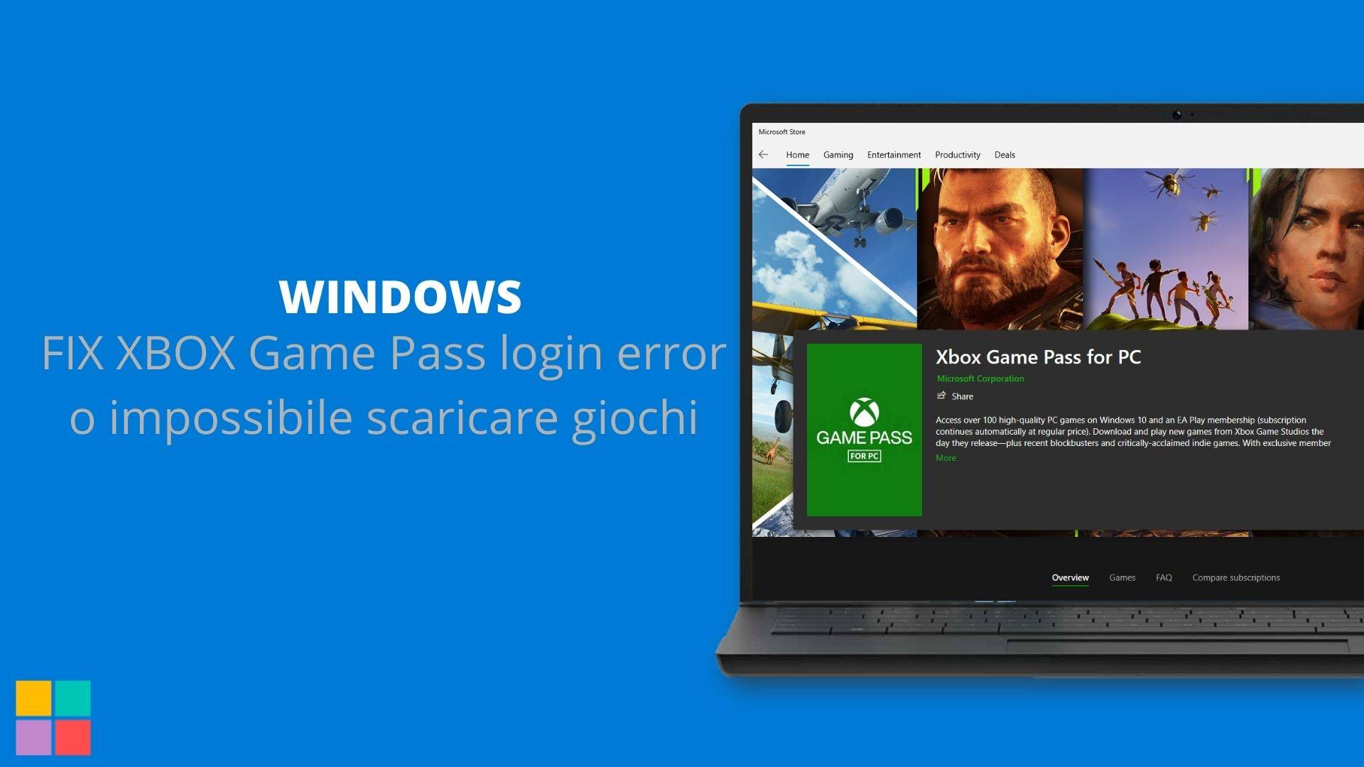 FIX XBOX Game Pass login error o impossibile scaricare giochi
