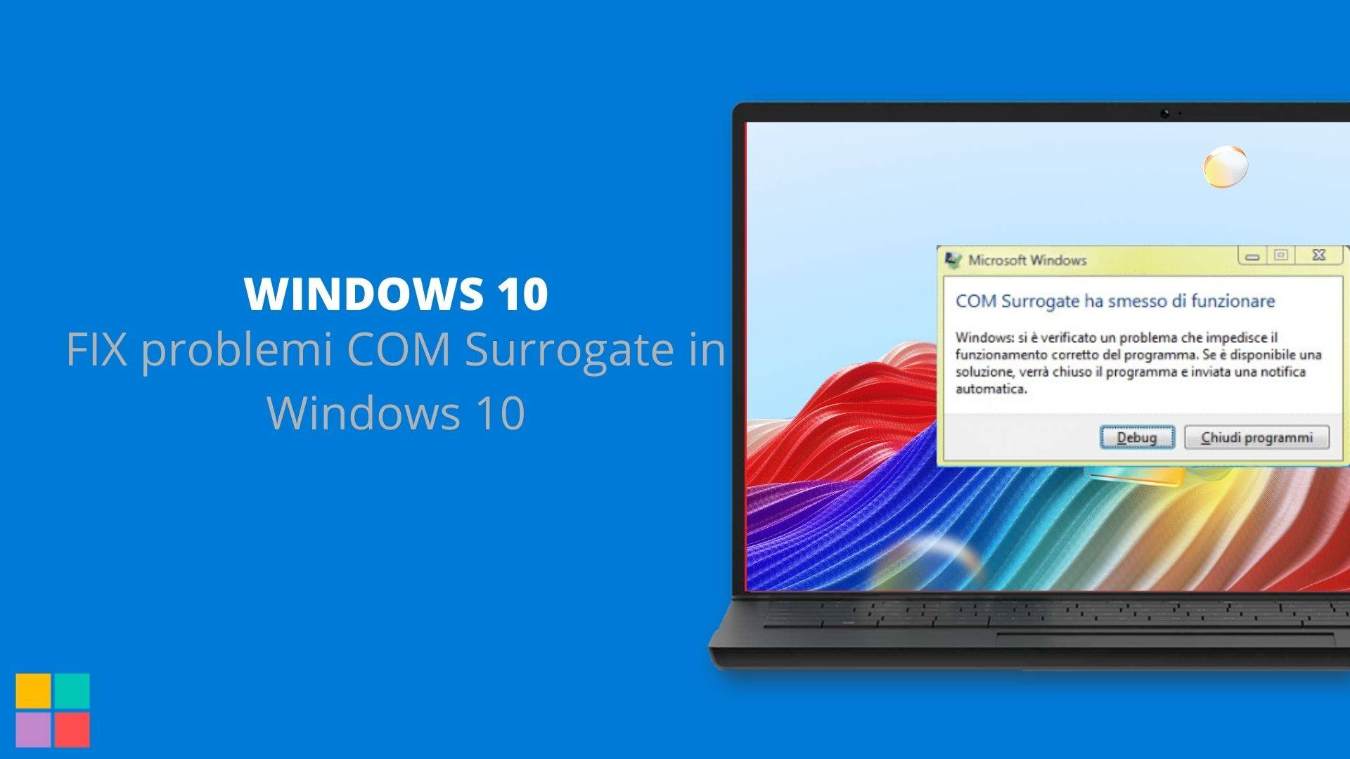 FIX problemi COM Surrogate in Windows 10