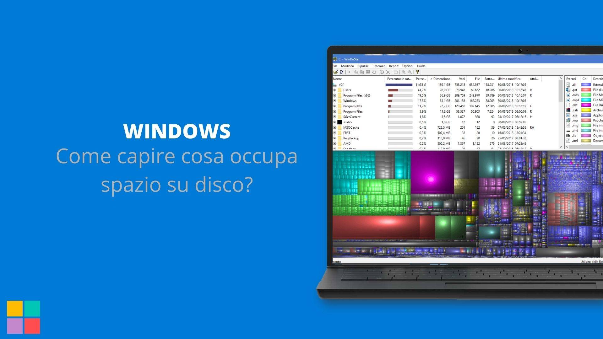 Come capire cosa occupa spazio su disco?