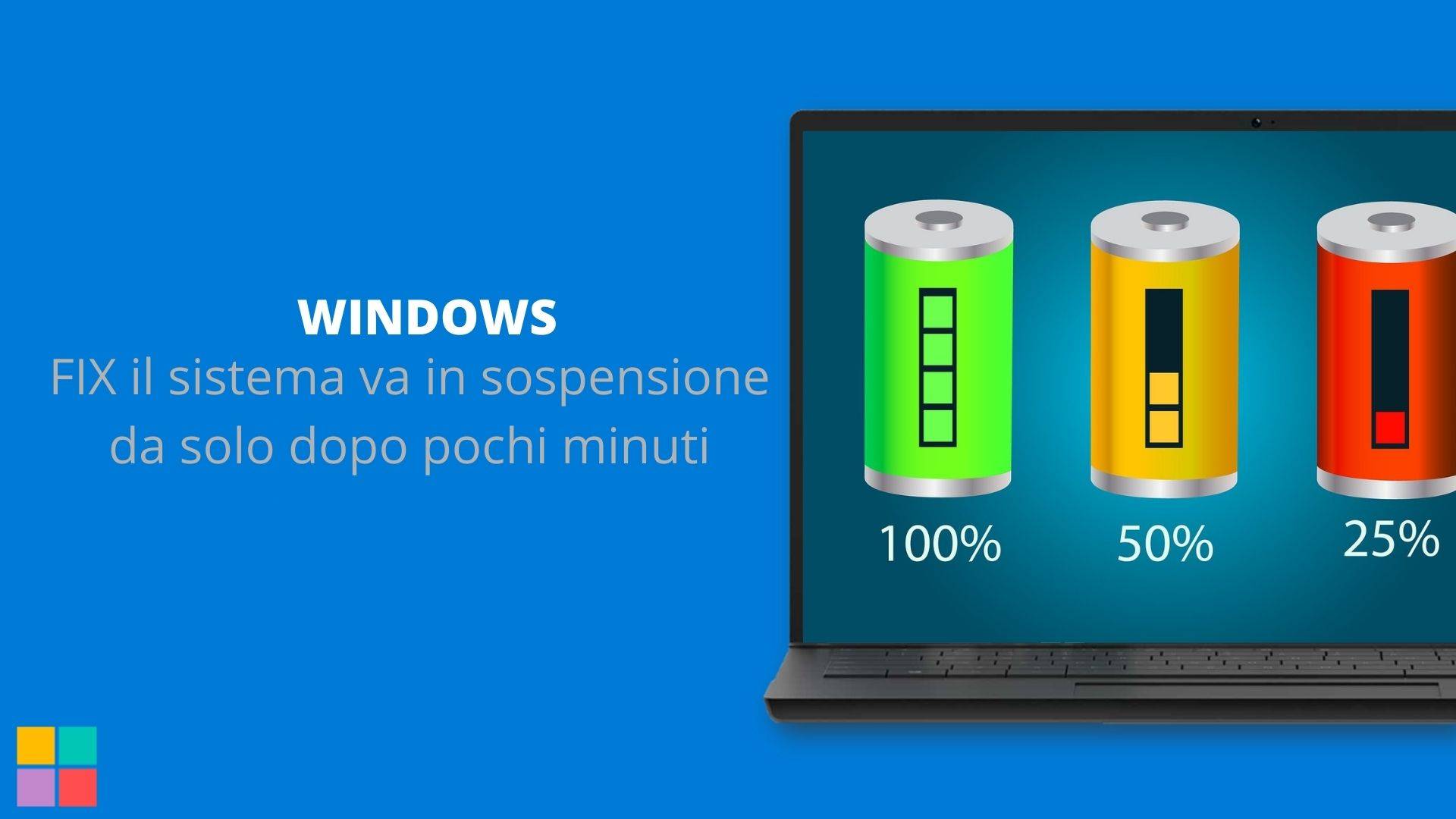 FIX il sistema va in sospensione da solo dopo pochi minuti