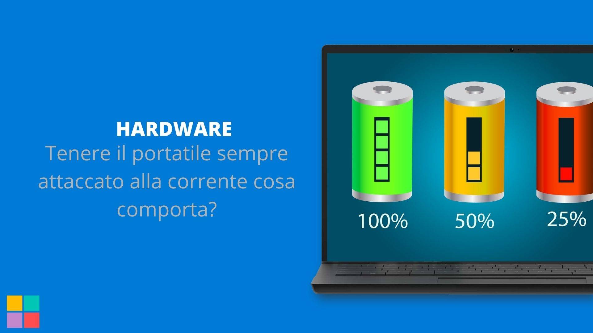 Tenere il portatile sempre attaccato alla corrente cosa comporta?