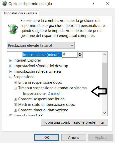 FIX il sistema va in sospensione da solo dopo pochi minuti 8 FIX il sistema va in sospensione da solo dopo pochi minuti
