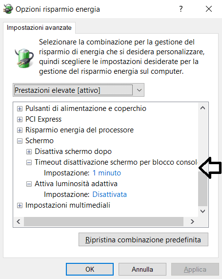 FIX il sistema va in sospensione da solo dopo pochi minuti 9 FIX il sistema va in sospensione da solo dopo pochi minuti