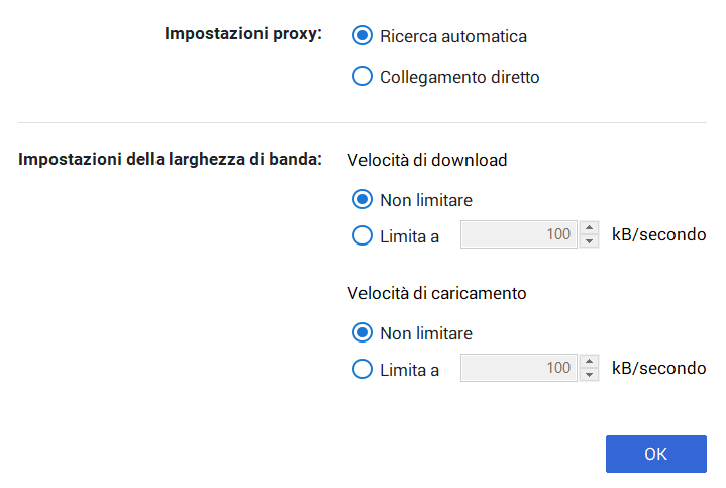 6 Metodi per migliorare la velocità in internet nei sistemi Windows 13 Le impostazioni di rete in Gdrive