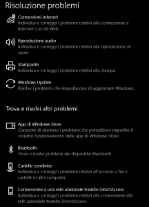 Come far avviare in automatico gli strumenti di risoluzione di Windows 10 10 risoluzioneproblemi01
