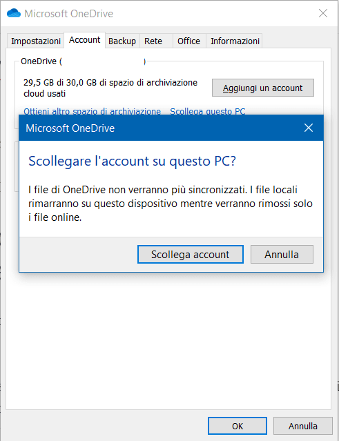 Come collegare/scollegare un account Microsoft da Onedrive 12 Come collegare/scollegare un account Microsoft da Onedrive