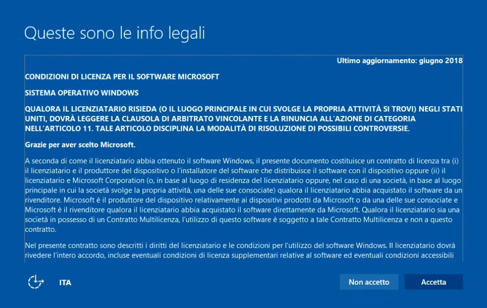 Come aggiornare gratis a Windows 10 con uno script 12 Info legali in avvio di Windows 10