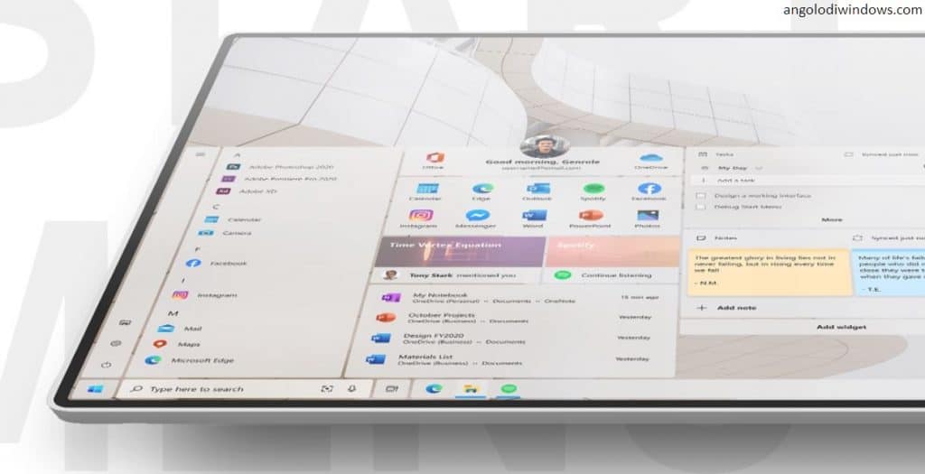 Windows 10 redesign