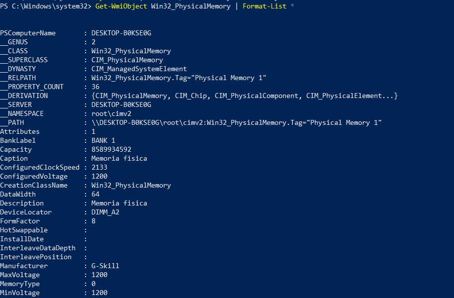 Come sapere i dettagli del nostro hardware con powershell 10 Come sapere i dettagli del nostro hardware con powershell