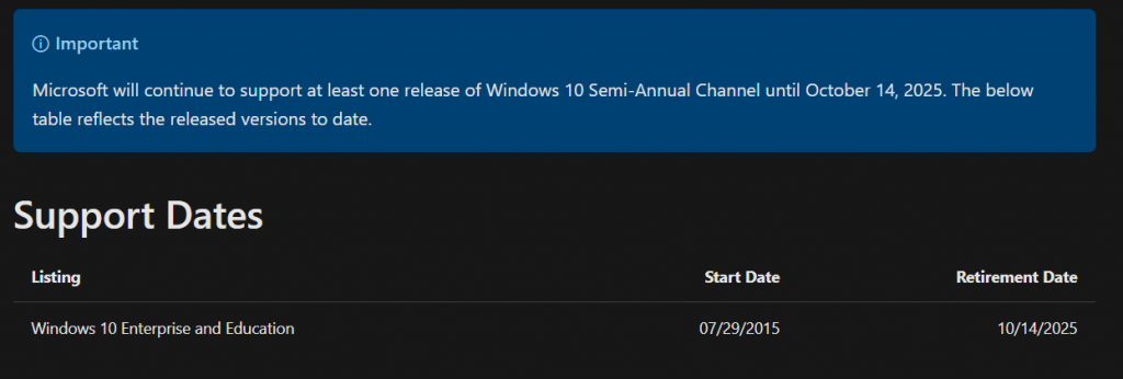 Il supporto per Windows 10 terminerà il 14 ottobre 2025? 10 Il supporto per Windows 10 terminerà il 14 ottobre 2025?