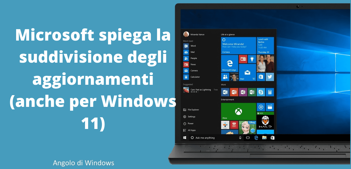 Microsoft spiega la suddivisione degli aggiornamenti (anche per Windows 11)