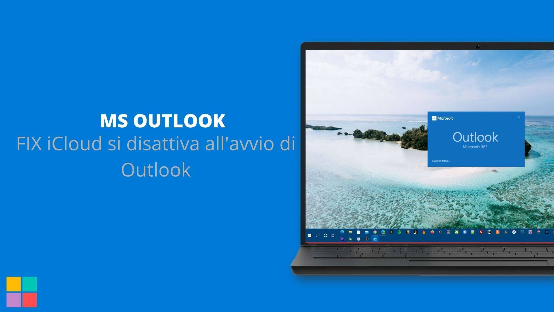 FIX iCloud si disattiva all'avvio di Outlook