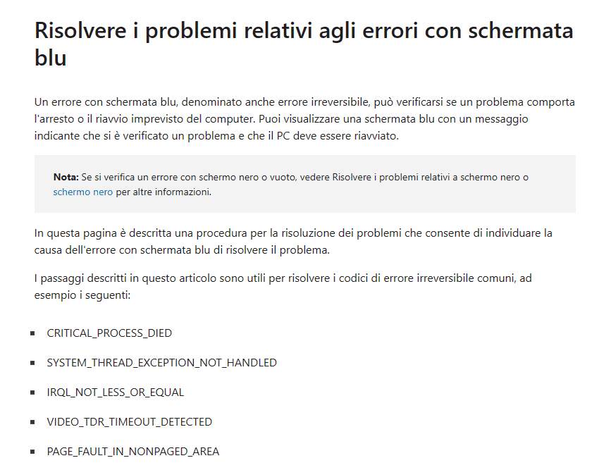 Come analizzare i BlueScreen con il supporto online di Microsoft 10 Come analizzare i BlueScreen con il supporto online di Microsoft