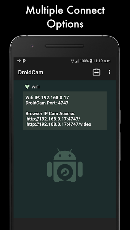 Trasforma il tuo smartphone in una webcam wireless con Droidcam 12 unnamed