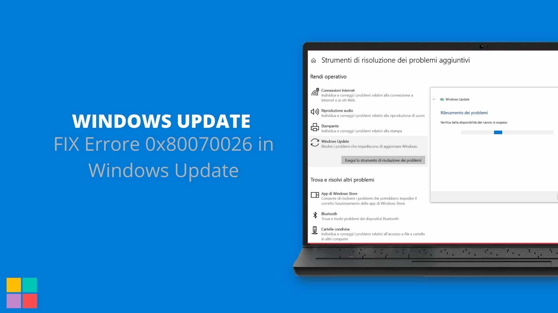 FIX Errore 0x80070026 in Windows Update