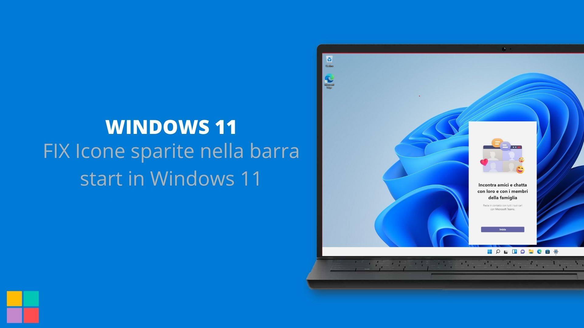 FIX Icone sparite nella barra start in Windows 11