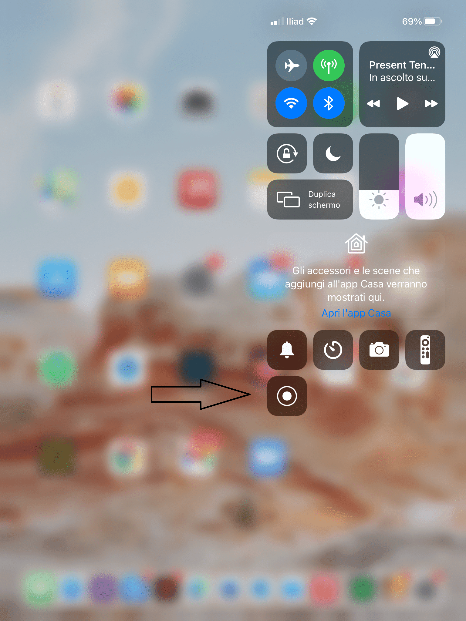 Come registrare lo schermo nell'iPhone
