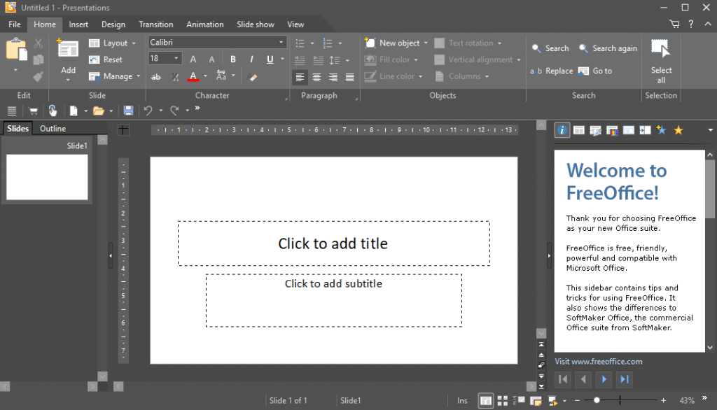Tre alternative gratuite a Microsoft Office 11 presentation 01