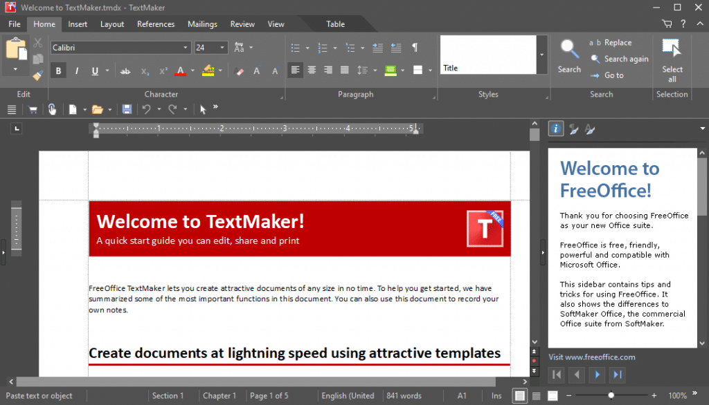 Tre alternative gratuite a Microsoft Office 10 textmaker01