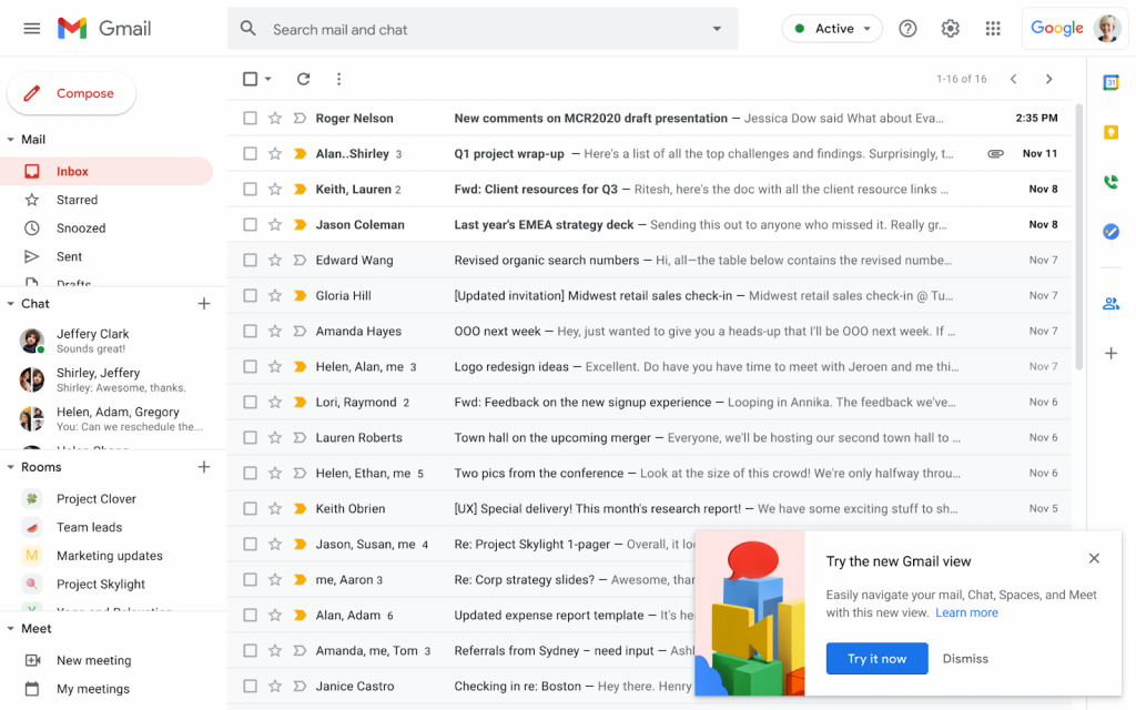 Gmail assomiglierà a Outlook: Ecco la nuova interfaccia 14 Gmail assomiglierà a Outlook: Ecco la nuova interfaccia