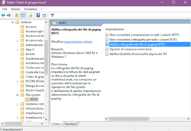 Come abilitare la crittografia del file di paging in Windows 10 8 Come abilitare la crittografia del file di paging in Windows 10