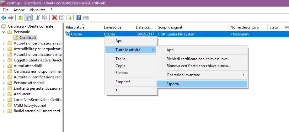 Come criptare ed identificare tutti i file cifrati nel nostro Windows 10 12 efscrypt04