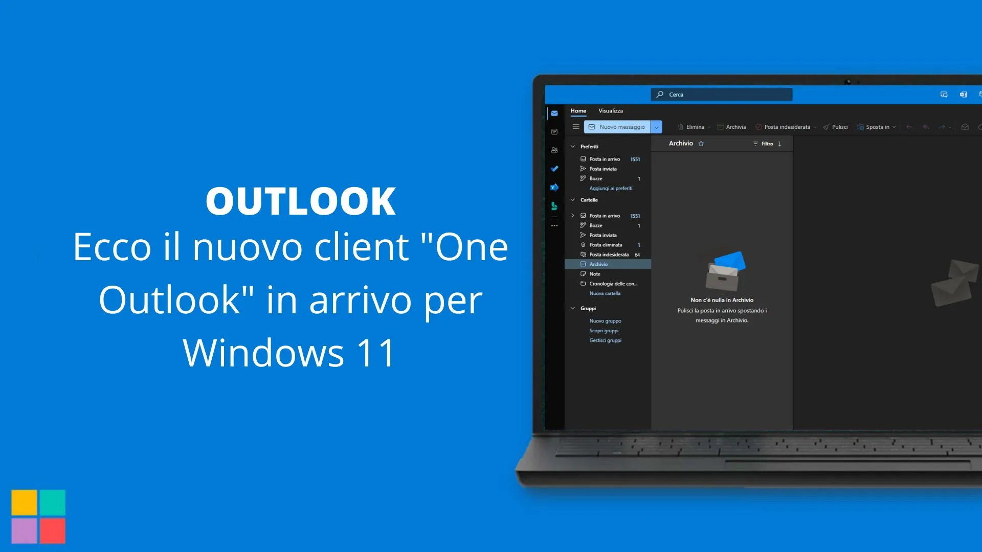Ecco il nuovo client One Outlook in arrivo per Windows 11