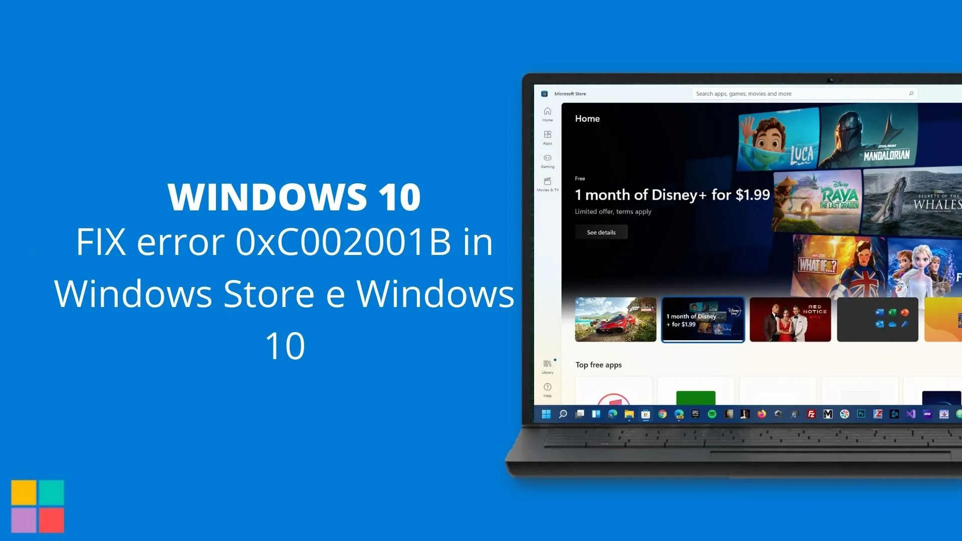 FIX error 0xC002001B in Windows Store e Windows 10