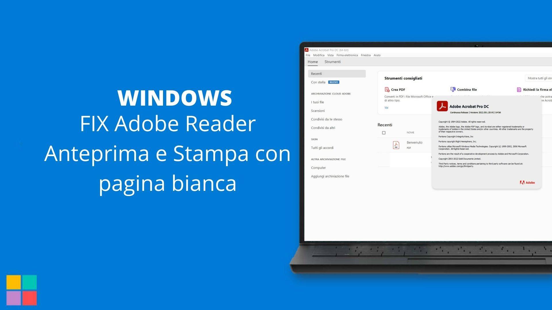 FIX Adobe Reader Anteprima e Stampa con pagina bianca