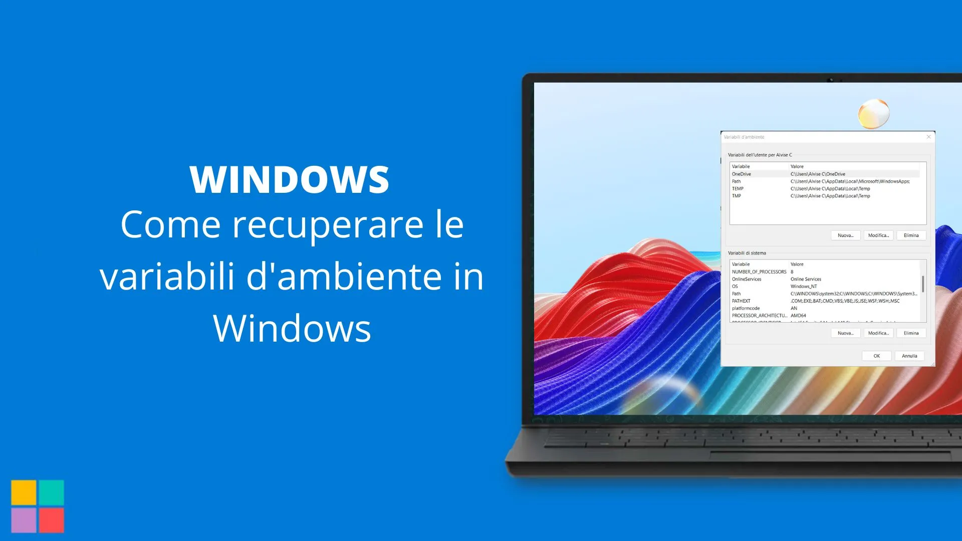 Come recuperare le variabili d'ambiente in Windows