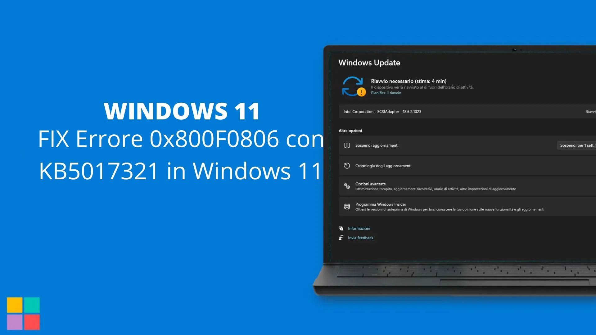 FIX Errore 0x800F0806 con KB5017321 in Windows 11