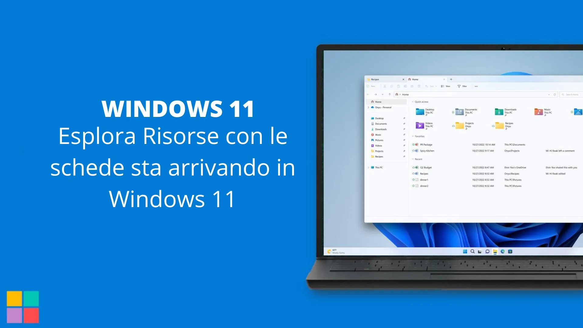 Esplora Risorse con le schede sta arrivando in Windows 11