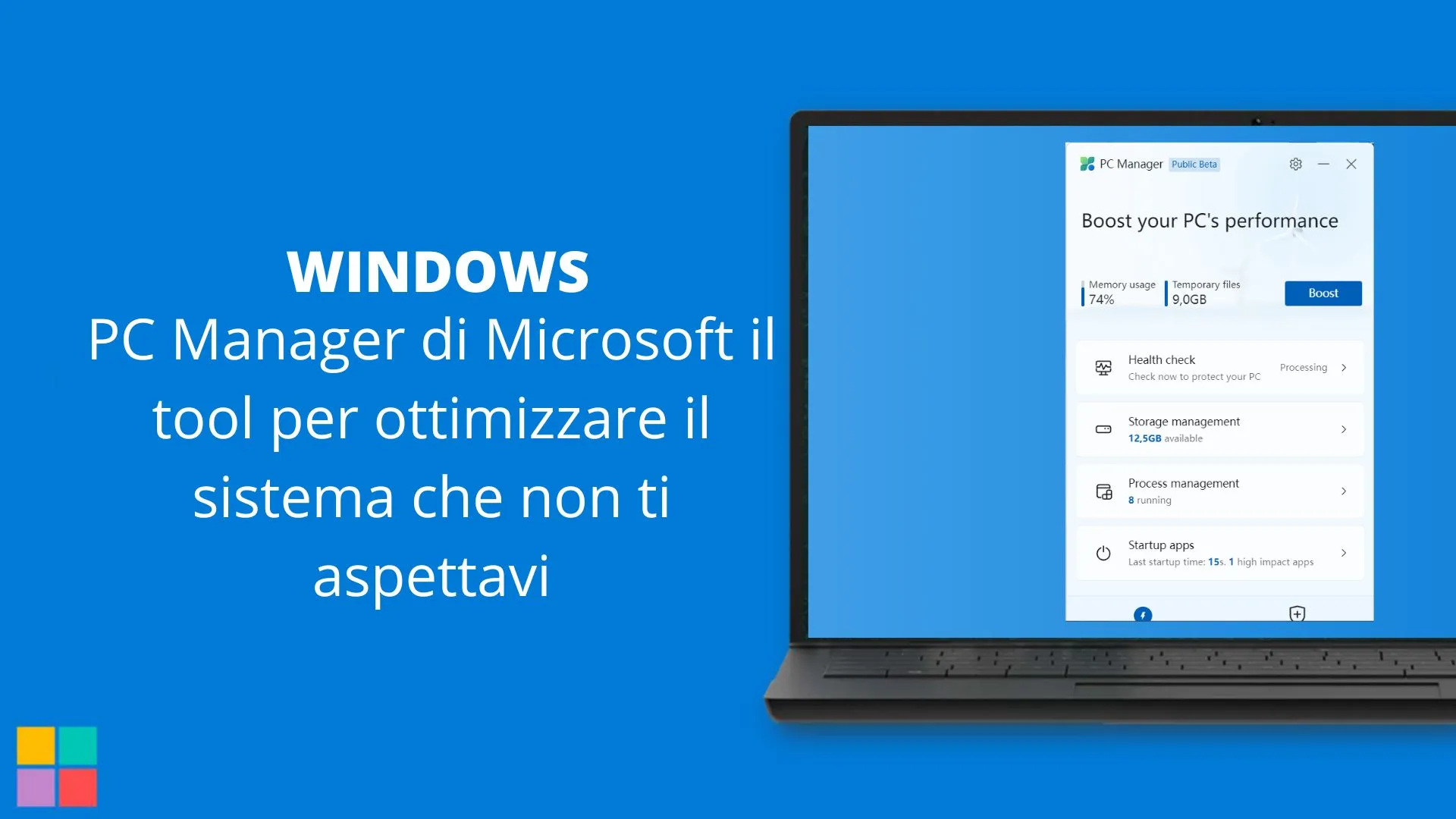 PC Manager di Microsoft il tool per ottimizzare il sistema che non ti aspettavi