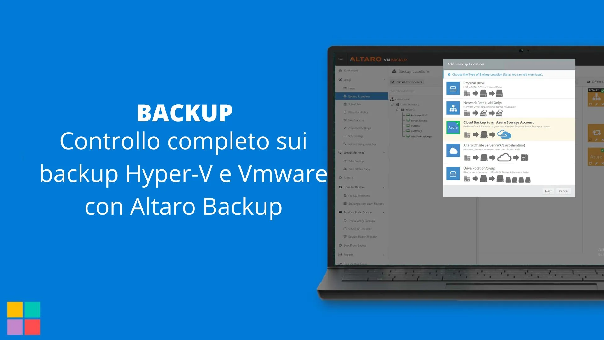 Controllo completo sui backup Hyper-V e Vmware con Altaro Backup