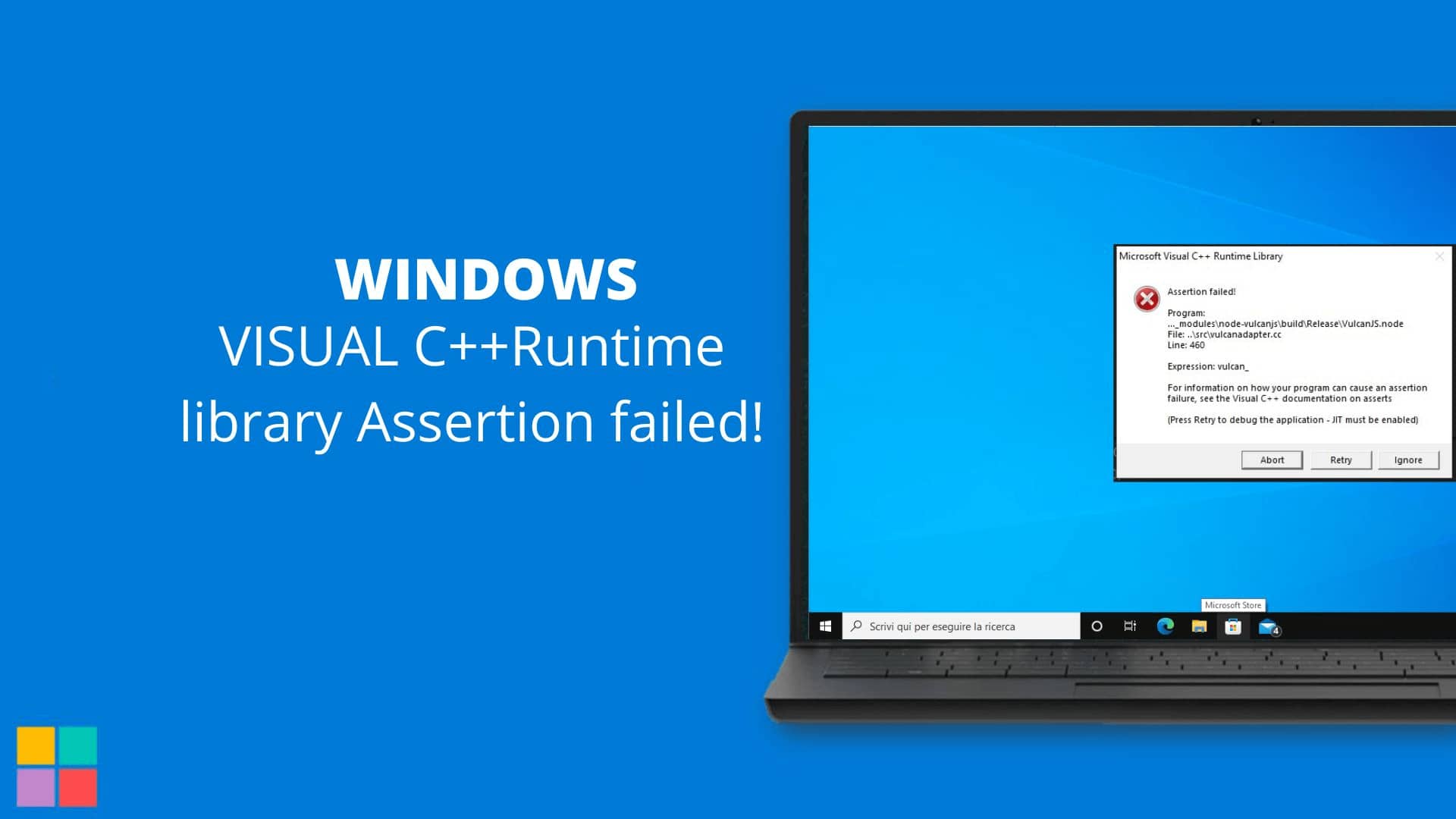 VISUAL C++Runtime library Assertion failed!