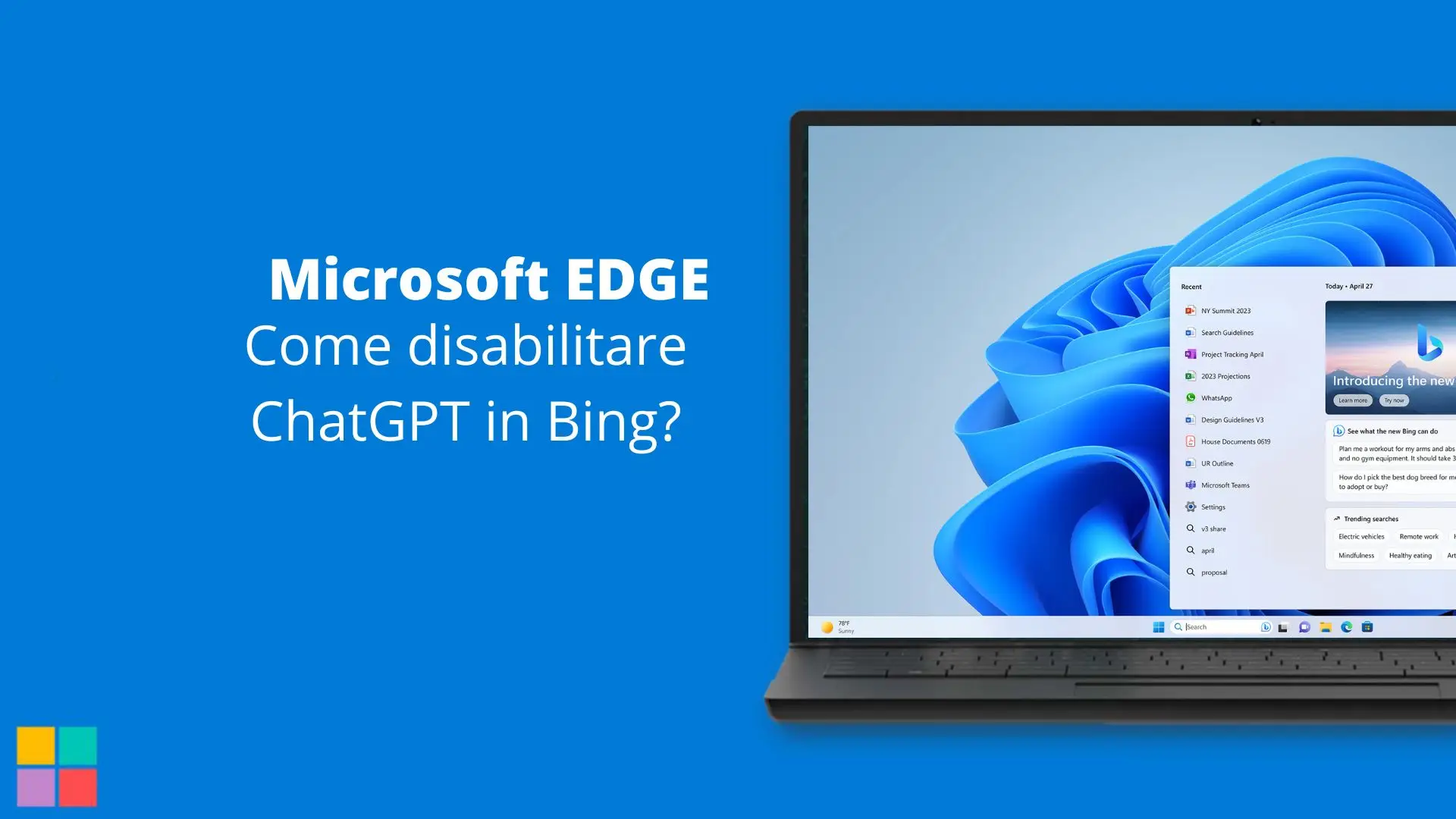 Come disabilitare ChatGPT in Bing?